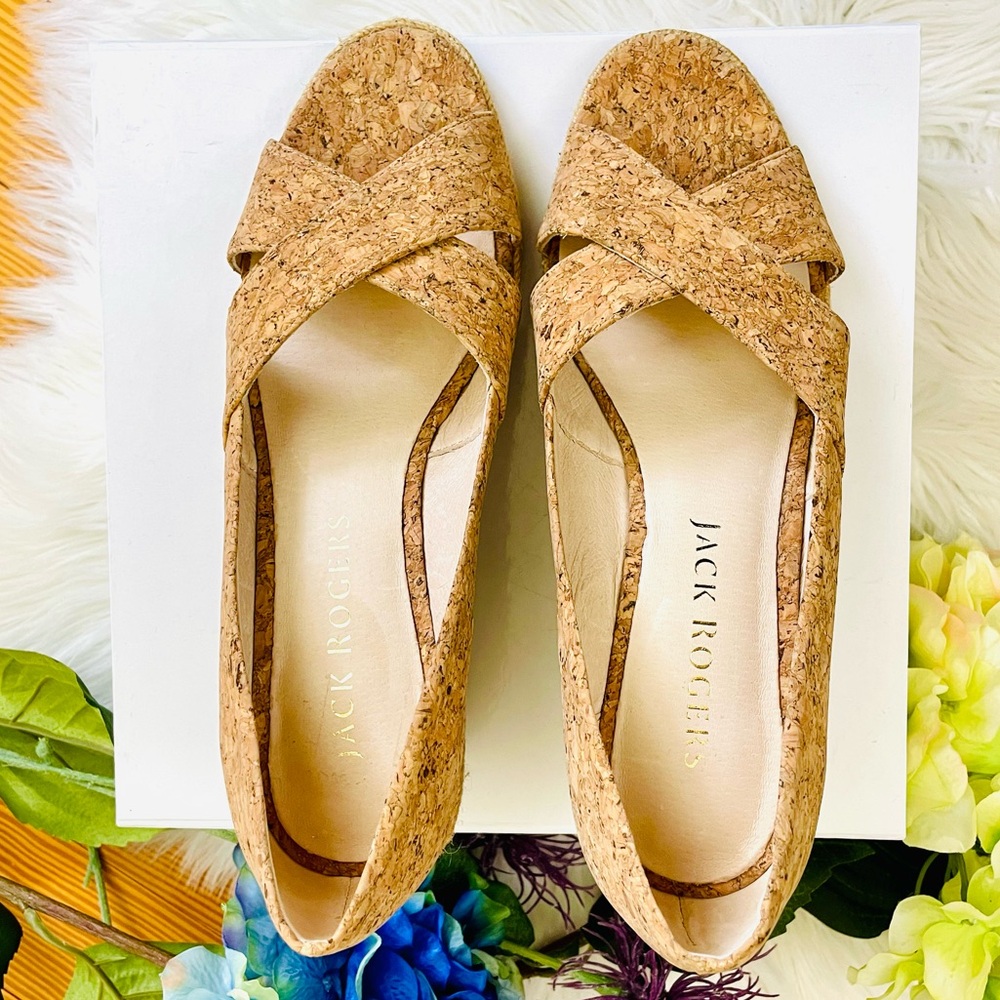 Jack Rogers Palmer Wedge Espadrille Sandals, EUC - Picture 2 of 14